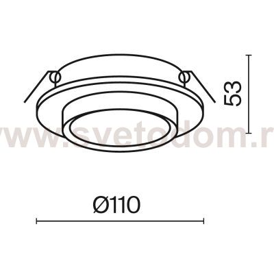 Встраиваемый светильник Maytoni DL086-GX53-RD-B Hoop