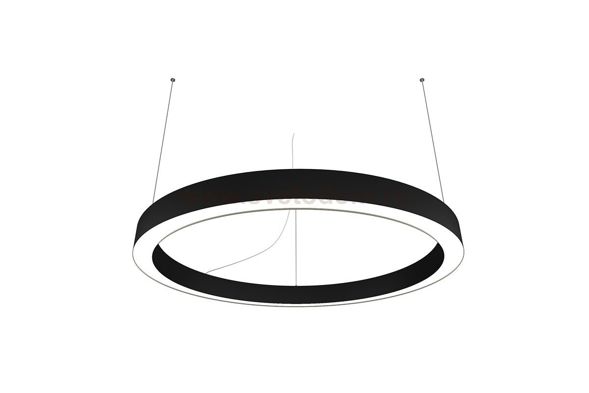 Donolux подвесной светодиодный светильник, 90Ватт,6782Lm, 4000К, IP20, H-3000мм., D-1000мм. 55х75мм., черный RAL 9005