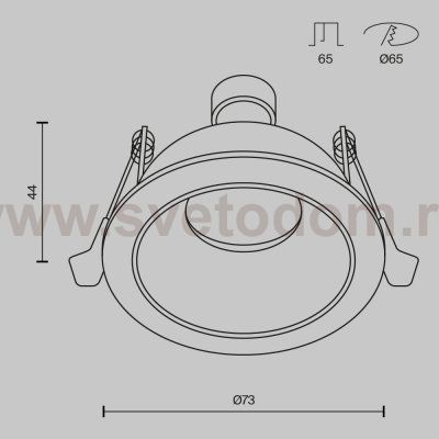 Встраиваемый светильник Technical DL126-GU10-B
