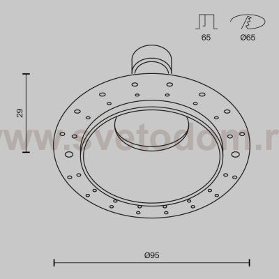 Встраиваемый светильник Technical DL126-GU10-TRS-B
