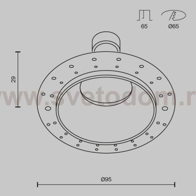 Встраиваемый светильник Technical DL126-GU10-TRS-MG