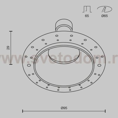 Встраиваемый светильник Technical DL126-GU10-TRS-W