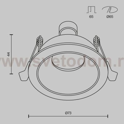 Встраиваемый светильник Technical DL126-GU10-WB