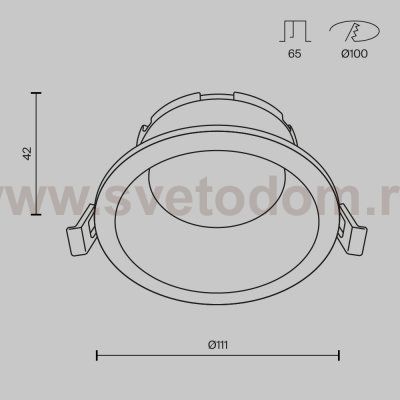 Встраиваемый светильник Technical DL126-GX53-W