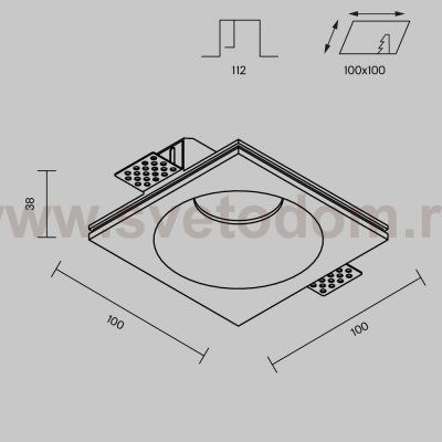 Встраиваемый светильник Technical DL129-GU10-01-W