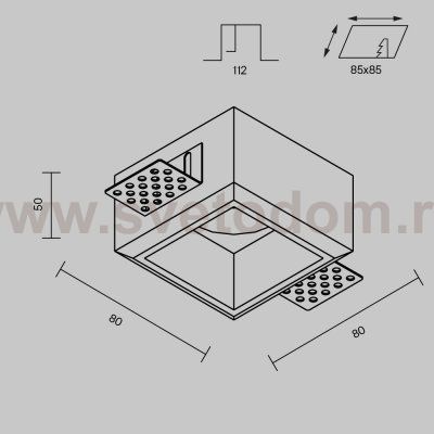 Встраиваемый светильник Technical DL131-GU10-01-W