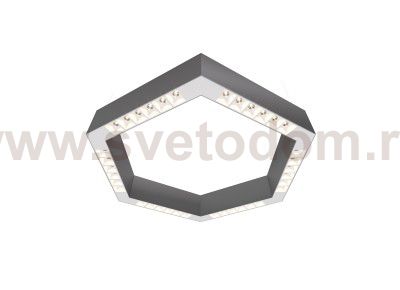 Donolux Led св-к накладной, 36W, 500х433мм, H71,5мм, 2700Lm, 34°, 3000К, IP20, корпус алюминий, белые модули, белый декор,  блок питания AC/DC 24V в комплекте