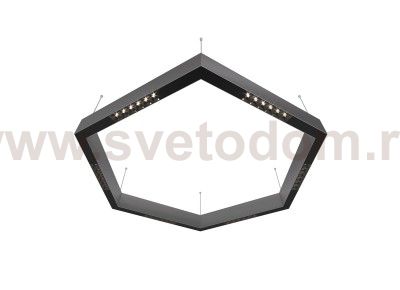 Donolux Led св-к накладной, 36W, 900х780мм, H71,5мм, 2200Lm, 34°, 3000К, IP20, корпус алюминий, черные модули, черный декор,  блок питания AC/DC 24V в комплекте