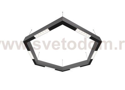 Donolux Led св-к накладной, 36W, 900х780мм, H71,5мм, 2200Lm, 34°, 3000К, IP20, корпус алюминий, белые модули, черный декор,  блок питания AC/DC 24V в комплекте