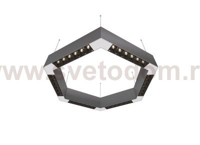 Donolux Led св-к накладной, 36W, 500х433мм, H71,5мм, 2560Lm, 48°, 3000К, IP20, корпус алюминий, черные модули, белый декор,  блок питания AC/DC 24V в комплекте