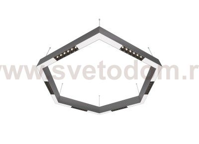 Donolux Led св-к накладной, 36W, 900х780мм, H71,5мм, 2090Lm, 48°, 3000К, IP20, корпус алюминий, черные модули, белый декор,  блок питания AC/DC 24V в комплекте
