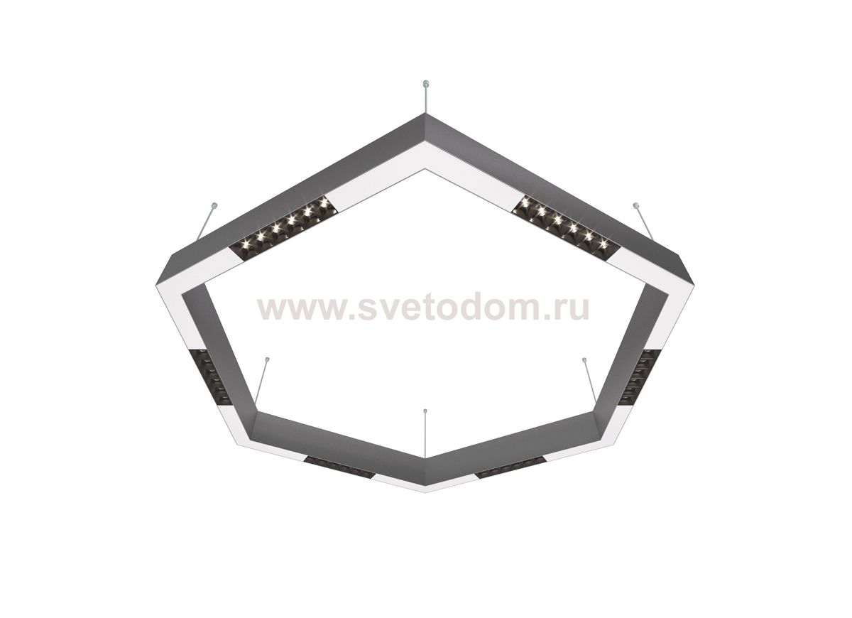 Donolux Led св-к накладной, 36W, 900х780мм, H71,5мм, 2090Lm, 48°, 3000К, IP20, корпус алюминий, черные модули, белый декор,  блок питания AC/DC 24V в комплекте