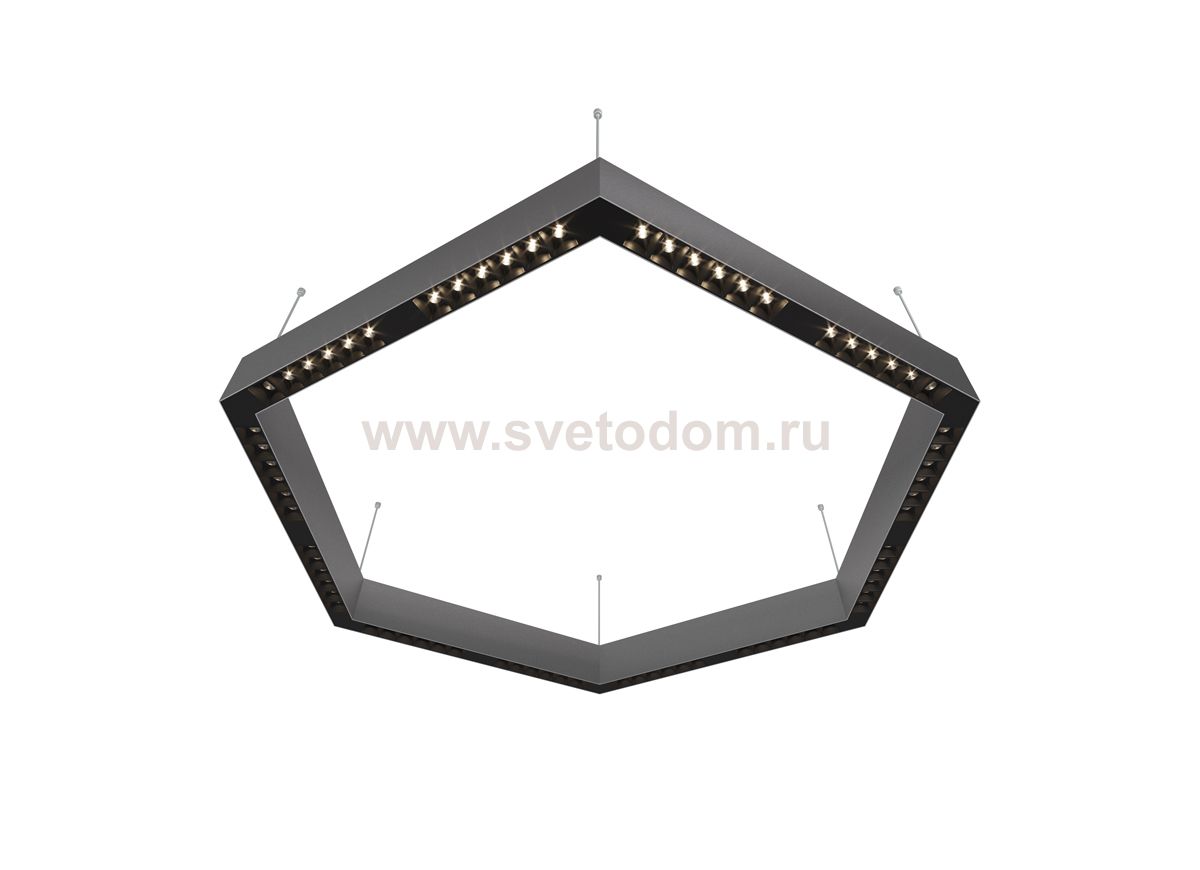 Donolux Led св-к накладной, 72W, 900х780мм, H71,5мм, 9380Lm, 34°, 3000К, IP20, корпус алюминий, черные модули, черный декор,  блок питания AC/DC 24V в комплекте