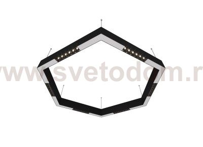 Donolux Led св-к накладной, 36W, 900х780мм, H71,5мм, 2200Lm, 34°, 3000К, IP20, корпус черный, черные модули, белый декор,  блок питания AC/DC 24V в комплекте