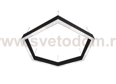 Donolux Led св-к накладной, 36W, 900х780мм, H71,5мм, 2200Lm, 34°, 3000К, IP20, корпус черный, белые модули, белый декор,  блок питания AC/DC 24V в комплекте