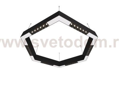 Donolux Led св-к накладной, 36W, 700х606мм, H71,5мм, 2330Lm, 48°, 3000К, IP20, корпус черный, черные модули, белый декор,  блок питания AC/DC 24V в комплекте