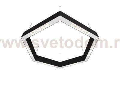 Donolux Led св-к накладной, 36W, 700х606мм, H71,5мм, 2330Lm, 48°, 3000К, IP20, корпус черный, белые модули, белый декор,  блок питания AC/DC 24V в комплекте