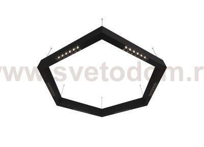 Donolux Led св-к накладной, 36W, 900х780мм, H71,5мм, 2090Lm, 48°, 3000К, IP20, корпус черный, черные модули, черный декор,  блок питания AC/DC 24V в комплекте