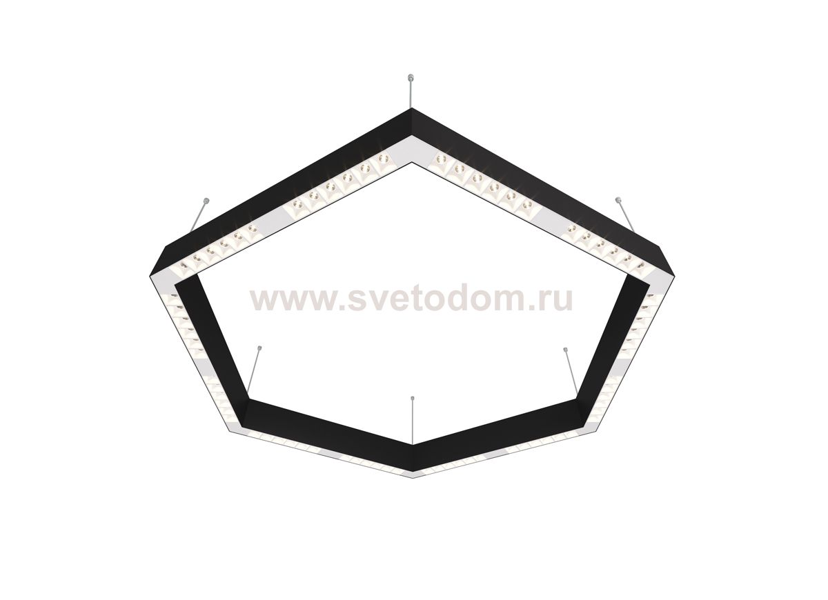 Donolux Led св-к накладной, 72W, 900х780мм, H71,5мм, 9380Lm, 34°, 3000К, IP20, корпус черный, белые модули, белый декор,  блок питания AC/DC 24V в комплекте