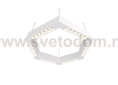 Donolux Led св-к накладной, 36W, 500х433мм, H71,5мм, 2700Lm, 34°, 3000К, IP20, корпус белый, белые модули, белый декор,  блок питания AC/DC 24V в комплекте