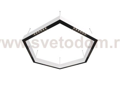 Donolux Led св-к накладной, 36W, 900х780мм, H71,5мм, 2200Lm, 34°, 3000К, IP20, корпус белый, черные модули, черный декор,  блок питания AC/DC 24V в комплекте