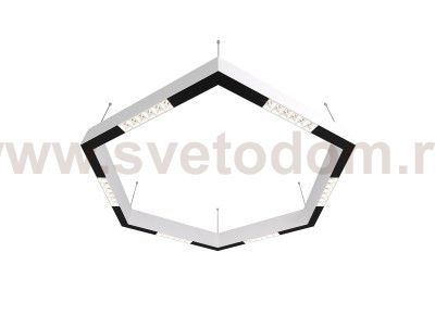 Donolux Led св-к накладной, 36W, 900х780мм, H71,5мм, 2200Lm, 34°, 3000К, IP20, корпус белый, белые модули, черный декор,  блок питания AC/DC 24V в комплекте