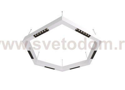 Donolux Led св-к накладной, 36W, 900х780мм, H71,5мм, 2090Lm, 48°, 3000К, IP20, корпус белый, черные модули, белый декор,  блок питания AC/DC 24V в комплекте