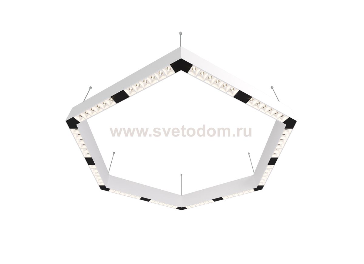 Donolux Led св-к накладной, 72W, 900х780мм, H71,5мм, 8840Lm, 48°, 3000К, IP20, корпус белый, белые модули, черный декор,  блок питания AC/DC 24V в комплекте
