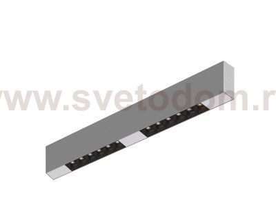 Donolux Led св-к накладной, 12W, 502х32мм, H71,5мм, 975Lm, 34°, 3000К, IP20, корпус алюминий, черные модули, белый декор, блок питания AC/DC 24V в комплекте