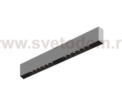 Donolux Led св-к накладной, 12W, 502х32мм, H71,5мм, 925Lm, 48°, 3000К, IP20, корпус алюминий, черные модули, черный декор, блок питания AC/DC 24V в комплекте