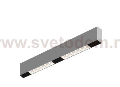 Donolux Led св-к накладной, 12W, 502х32мм, H71,5мм, 925Lm, 48°, 3000К, IP20, корпус алюминий, белые модули, черный декор, блок питания AC/DC 24V в комплекте
