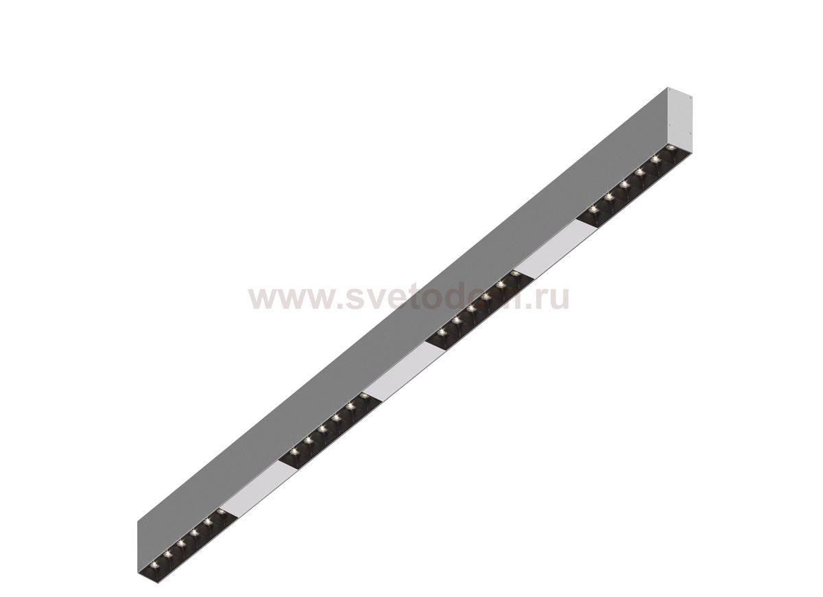 Donolux Led св-к накладной, 24W, 1002х32мм, H71,5мм, 1950Lm, 34°, 3000К, IP20, корпус алюминий, черные модули, белый декор, блок питания AC/DC 24V в комплекте