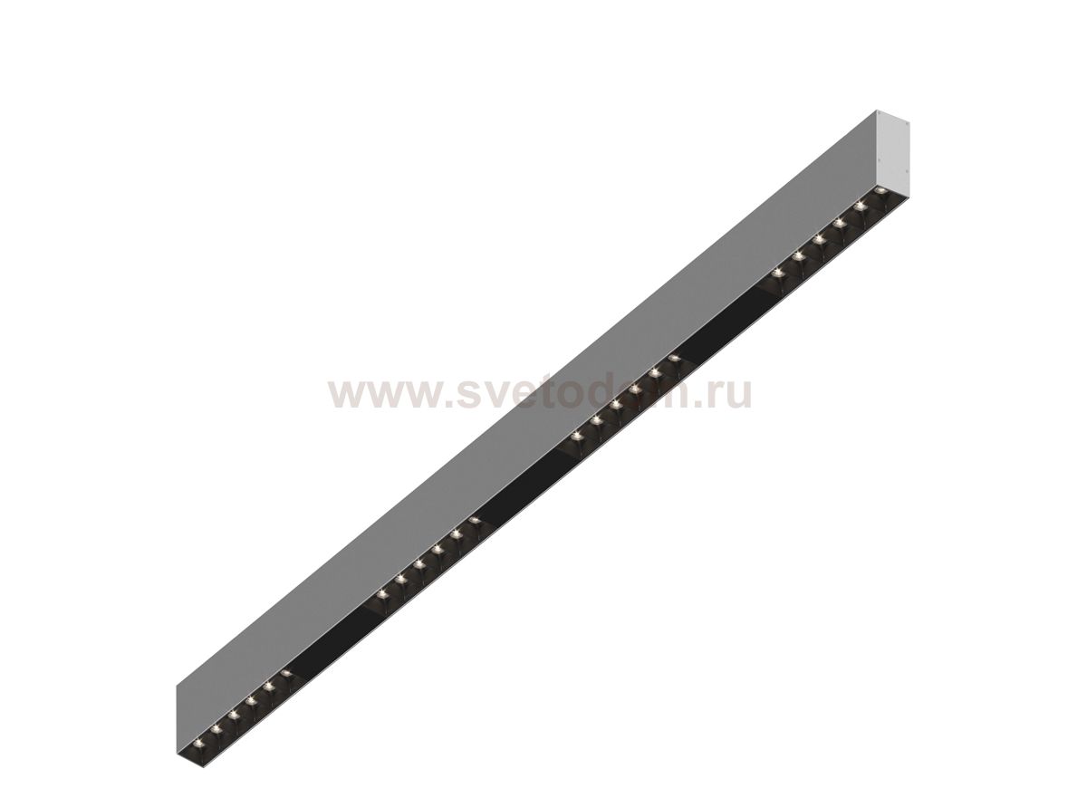 Donolux Led св-к накладной, 24W, 1002х32мм, H71,5мм, 1850Lm, 48°, 3000К, IP20, корпус алюминий, черные модули, черный декор, блок питания AC/DC 24V в комплекте