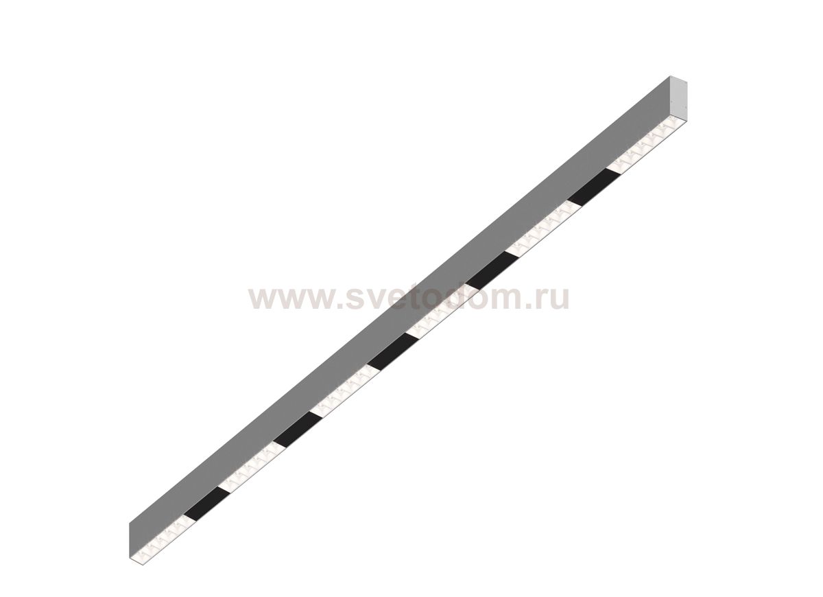 Donolux Led св-к накладной, 36W, 1502х32мм, H71,5мм, 2925Lm, 34°, 3000К, IP20, корпус алюминий, белые модули, черный декор, блок питания AC/DC 24V в комплекте