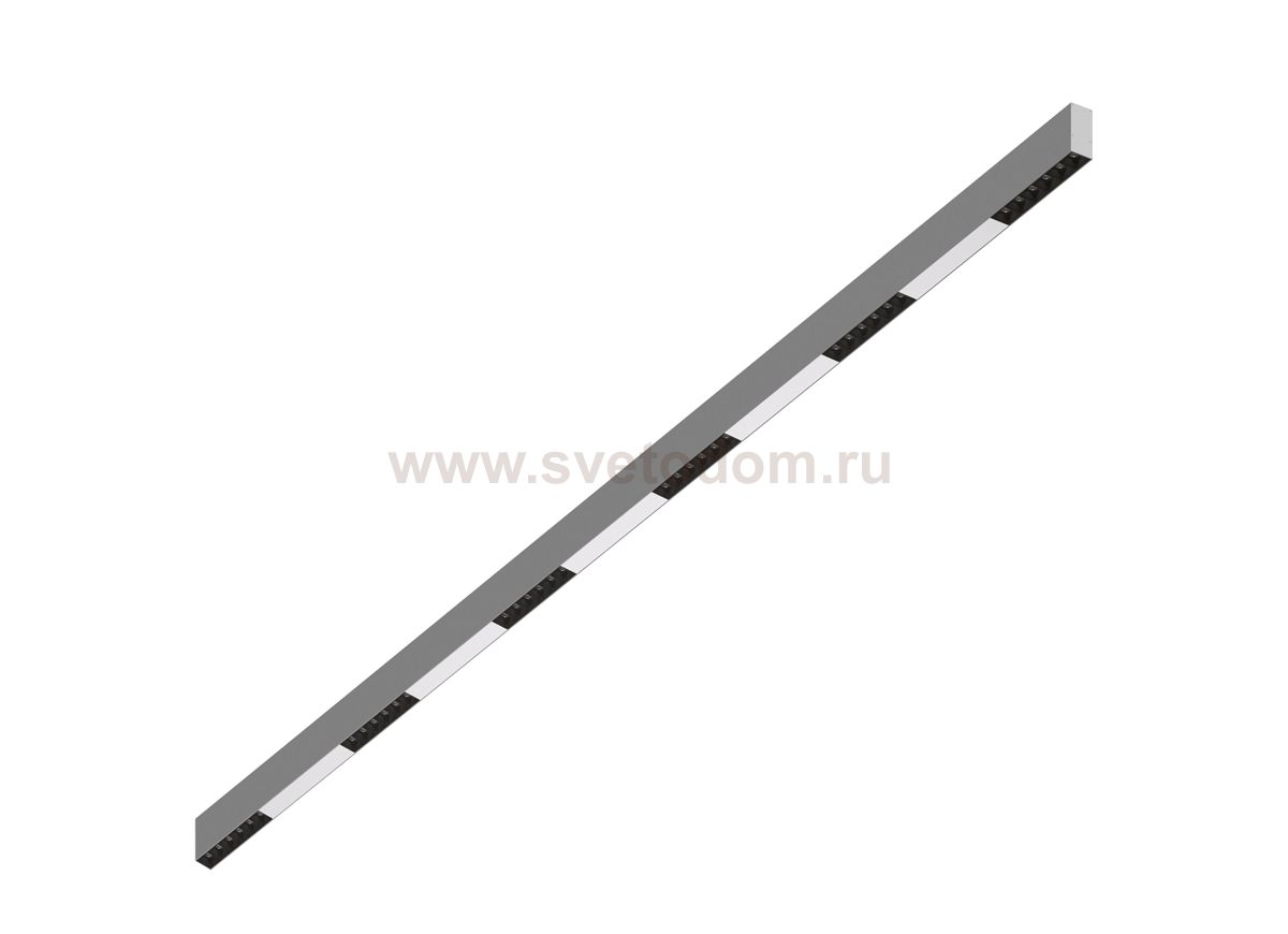 Donolux Led св-к накладной, 36W, 2002х32мм, H71,5мм, 2620Lm, 34°, 3000К, IP20, корпус алюминий, черные модули, белый декор, блок питания AC/DC 24V в комплекте