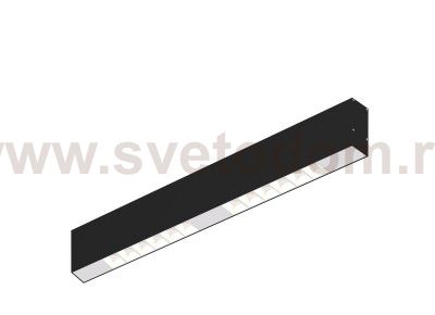 Donolux Led св-к накладной, 12W, 502х32мм, H71,5мм, 975Lm, 34°, 3000К, IP20, корпус черный, белые модули, белый декор, блок питания AC/DC 24V в комплекте