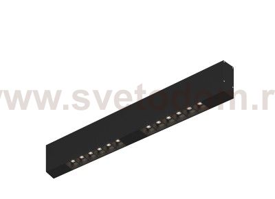 Donolux Led св-к накладной, 12W, 502х32мм, H71,5мм, 925Lm, 48°, 3000К, IP20, корпус черный, черные модули, черный декор, блок питания AC/DC 24V в комплекте
