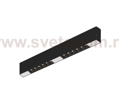 Donolux Led св-к накладной, 12W, 502х32мм, H71,5мм, 925Lm, 48°, 3000К, IP20, корпус черный, черные модули, белый декор, блок питания AC/DC 24V в комплекте