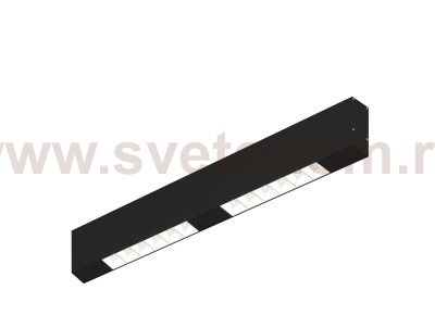 Donolux Led св-к накладной, 12W, 502х32мм, H71,5мм, 925Lm, 48°, 3000К, IP20, корпус черный, белые модули, черный декор, блок питания AC/DC 24V в комплекте