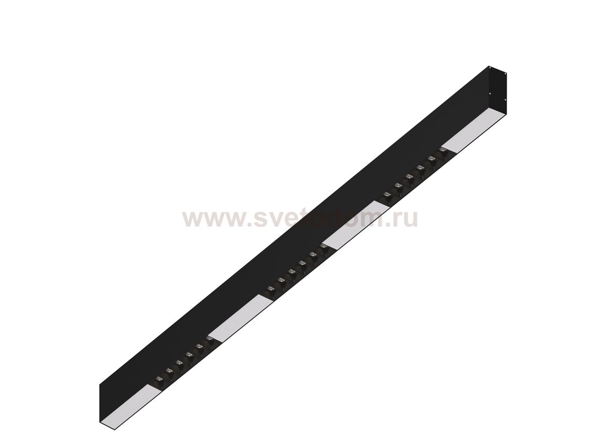 Donolux Led св-к накладной, 18W, 1002х32мм, H71,5мм, 1245Lm, 48°, 3000К, IP20, корпус черный, черные модули, белый декор, блок питания AC/DC 24V в комплекте
