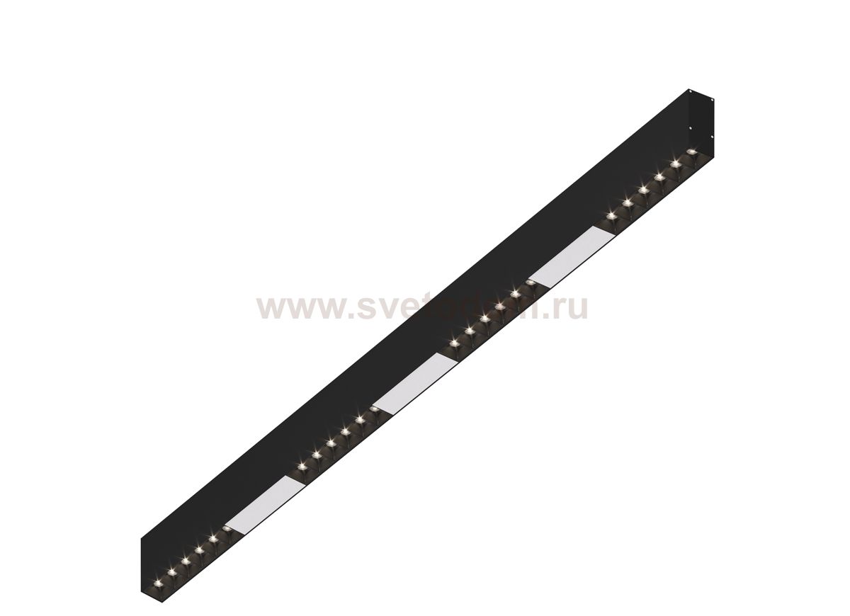 Donolux Led св-к накладной, 24W, 1002х32мм, H71,5мм, 1950Lm, 34°, 3000К, IP20, корпус черный, черные модули, белый декор, блок питания AC/DC 24V в комплекте