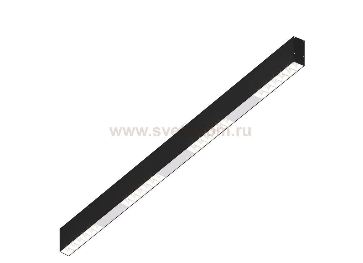 Donolux Led св-к накладной, 24W, 1002х32мм, H71,5мм, 1950Lm, 34°, 3000К, IP20, корпус черный, белые модули, белый декор, блок питания AC/DC 24V в комплекте