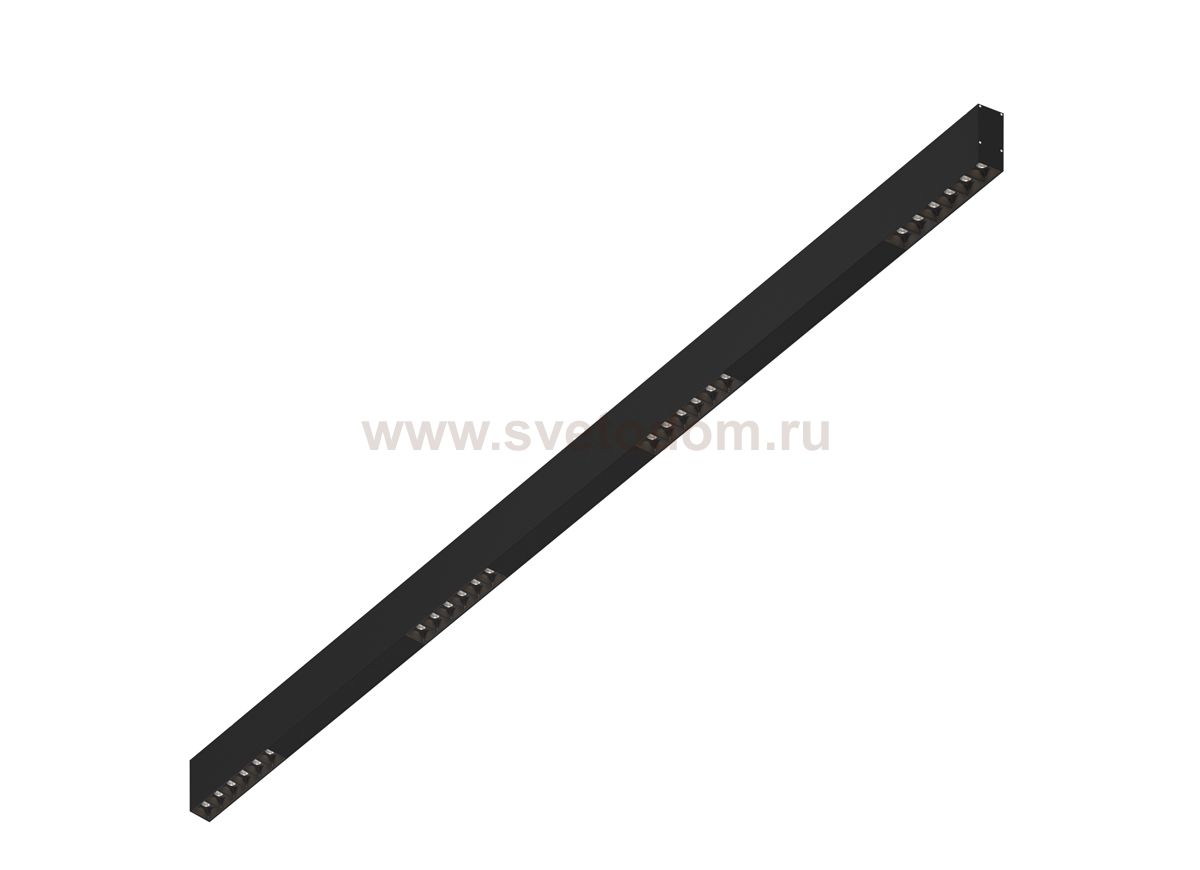 Donolux Led св-к накладной, 24W, 1502х32мм, H71,5мм, 1655Lm, 48°, 3000К, IP20, корпус черный, черные модули, черный декор, блок питания AC/DC 24V в комплекте