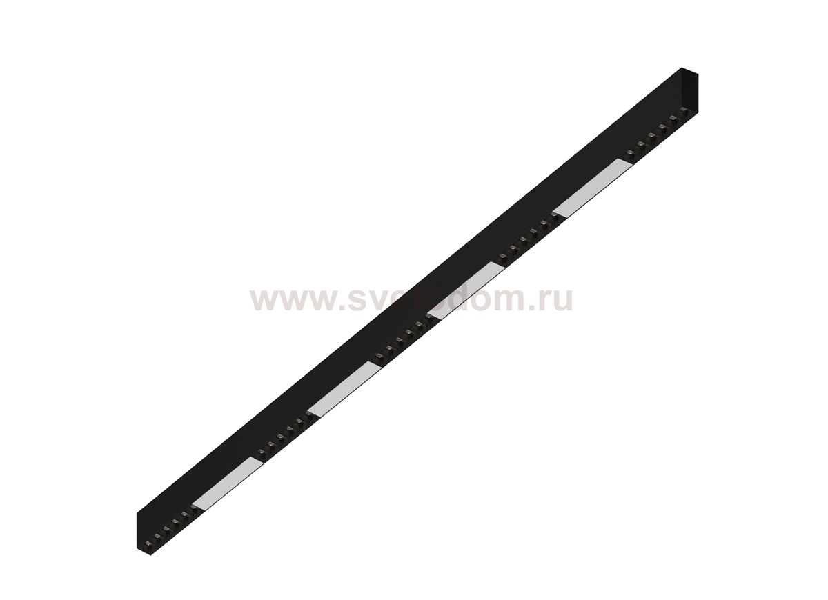 Donolux Led св-к накладной, 30W, 1502х32мм, H71,5мм, 2440Lm, 34°, 3000К, IP20, корпус черный, черные модули, белый декор, блок питания AC/DC 24V в комплекте