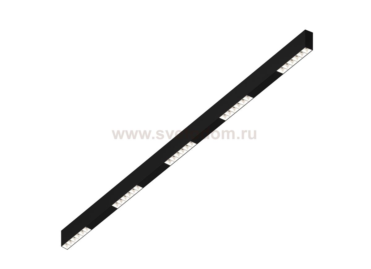 Donolux Led св-к накладной, 30W, 1502х32мм, H71,5мм, 2440Lm, 34°, 3000К, IP20, корпус черный, белые модули, черный декор, блок питания AC/DC 24V в комплекте
