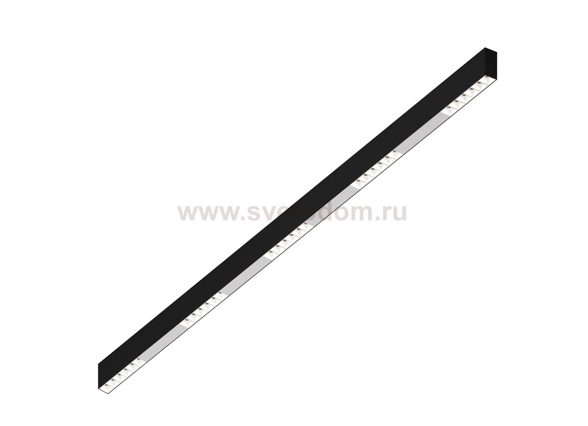 Donolux Led св-к накладной, 30W, 1502х32мм, H71,5мм, 2440Lm, 34°, 3000К, IP20, корпус черный, белые модули, белый декор, блок питания AC/DC 24V в комплекте