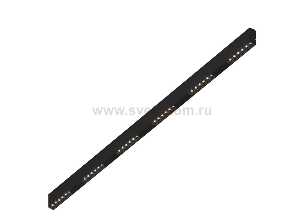 Donolux Led св-к накладной, 36W, 1502х32мм, H71,5мм, 2925Lm, 34°, 3000К, IP20, корпус черный, черные модули, черный декор, блок питания AC/DC 24V в комплекте
