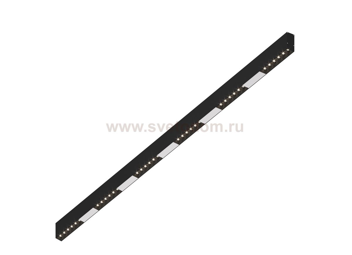 Donolux Led св-к накладной, 36W, 1502х32мм, H71,5мм, 2925Lm, 34°, 3000К, IP20, корпус черный, черные модули, белый декор, блок питания AC/DC 24V в комплекте