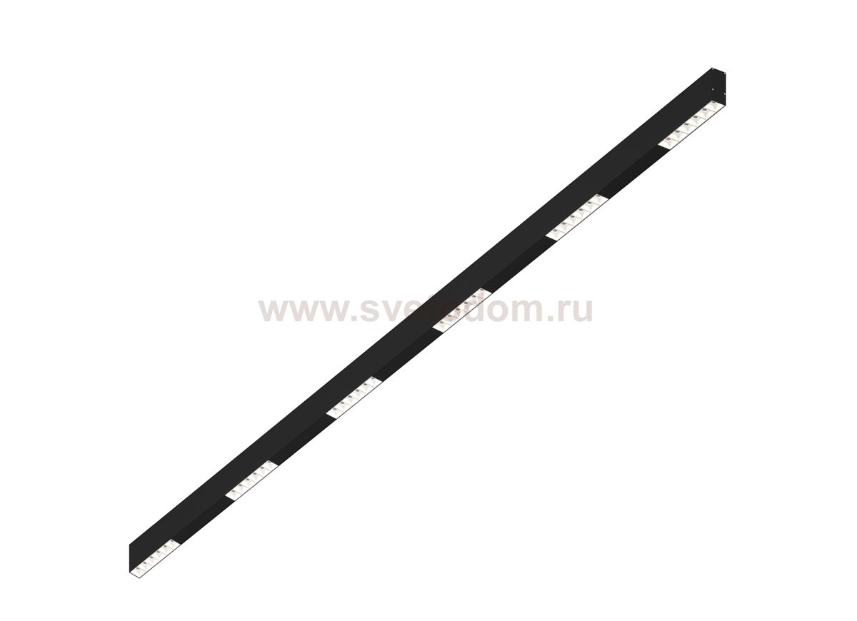Donolux Led св-к накладной, 36W, 2002х32мм, H71,5мм, 2620Lm, 34°, 3000К, IP20, корпус черный, белые модули, черный декор, блок питания AC/DC 24V в комплекте