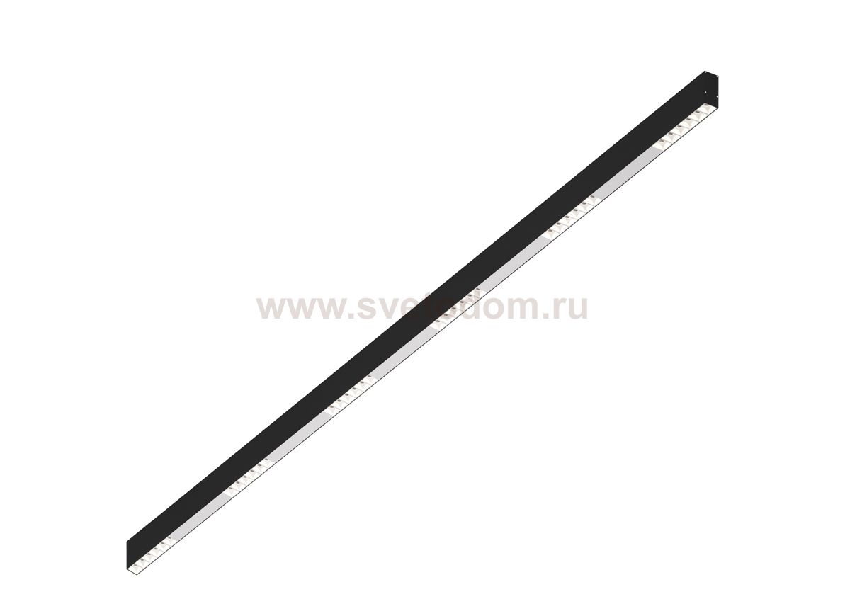 Donolux Led св-к накладной, 36W, 2002х32мм, H71,5мм, 2620Lm, 34°, 3000К, IP20, корпус черный, белые модули, белый декор, блок питания AC/DC 24V в комплекте